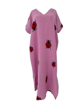 Lady bug hand blocked printed kaftan